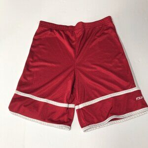 Reebox Shorts Men Large RBX Mesh Red White Basketball Athletic Gym Long Y2K Logo